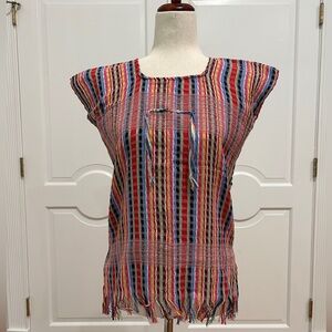 Pedal loom Mexican blouse, summer blouse.